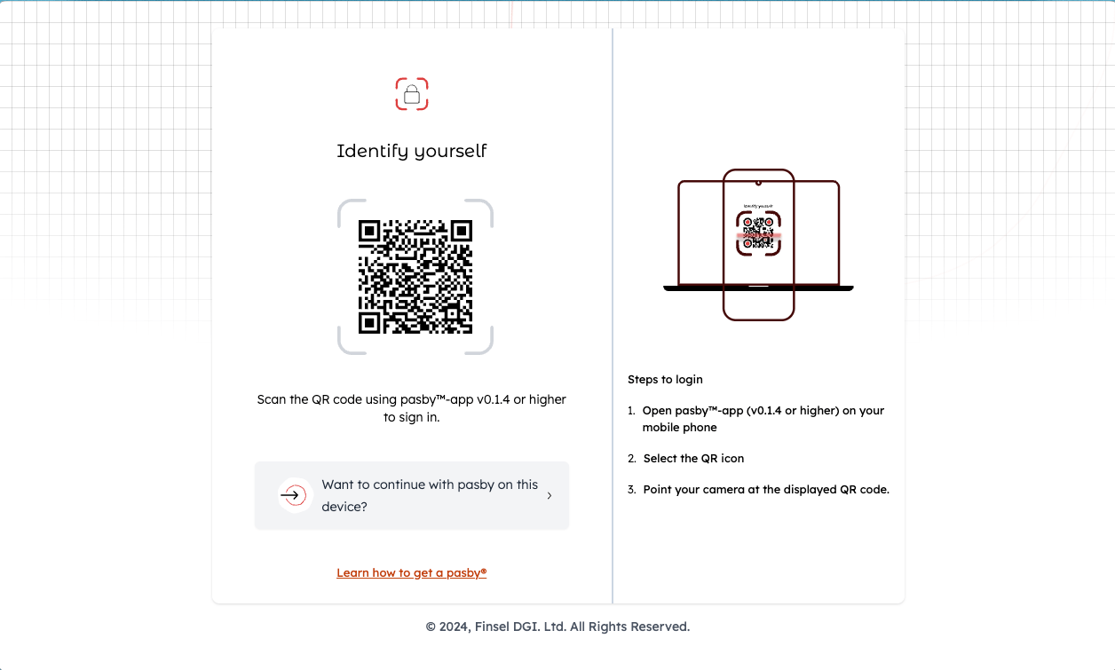 Hosted identification page